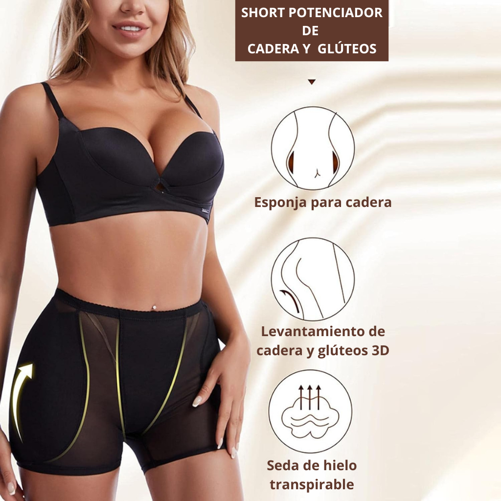 Short con Relleno para Cadera y Glúteos
