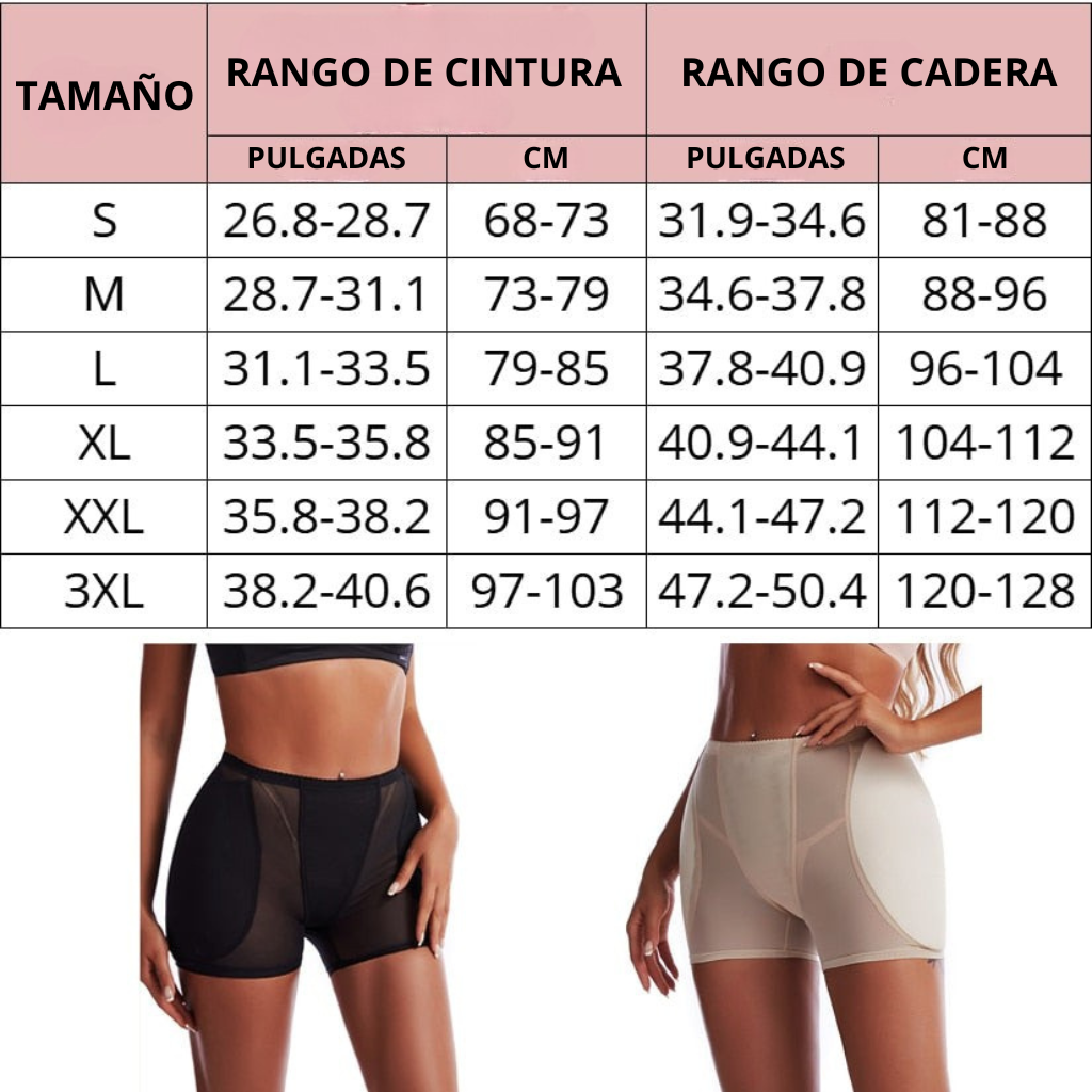 Short con Relleno para Cadera y Glúteos